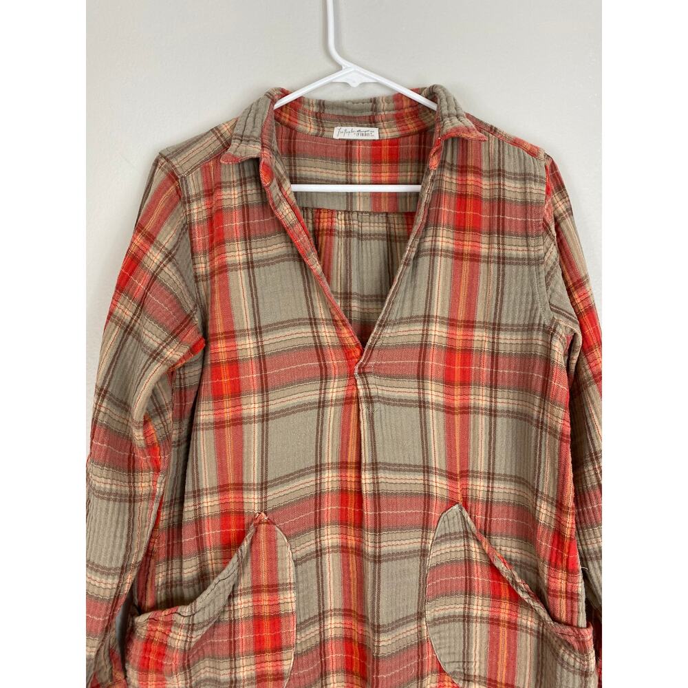 Free People x CP Shades Plaid Campfire Teton Tunic Dress Size XS - Picture 5 of 10
